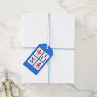 Mahjong Game Tiles Design Gift Card Presentetikett