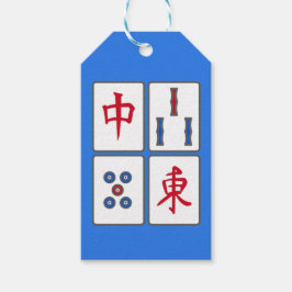 Mahjong Game Tiles Design Gift Card Presentetikett