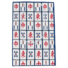 Mahjong Game Tiles Design Medium Gift Bag