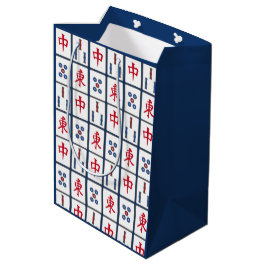 Mahjong Game Tiles Design Medium Gift Bag