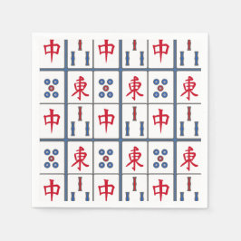 Mahjong Game Tiles Design Pappersservett