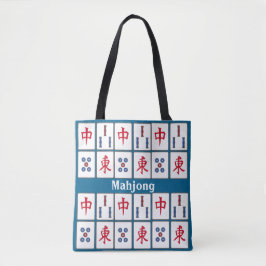 Mahjong Game Tiles Design Tote Bag Tygkasse