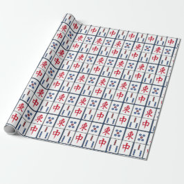 Mahjong Game Tiles Design Wrapping Papper Presentpapper