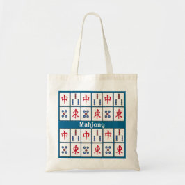 Mahjong Game Tiles DesignTote Bag Tygkasse
