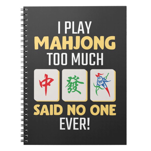 Mahjong Gamer Board Game China Japan Mah Jong Anteckningsbok (Framsidan)