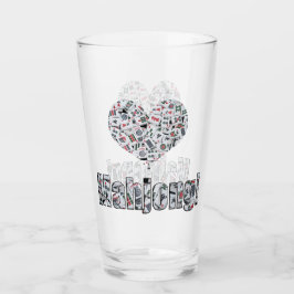 Mahjong Glass Tumbler Glaskopp