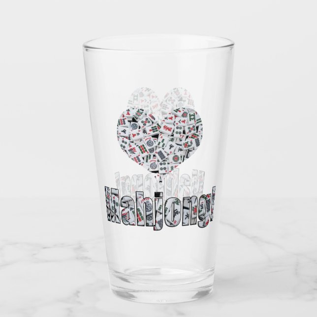 Mahjong Glass Tumbler Glaskopp (Framsida)