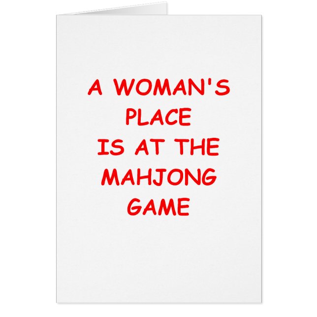 mahjong hälsningskort (Framsidan)