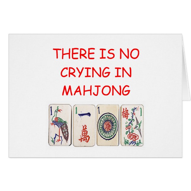 MAHJONG HÄLSNINGSKORT (Framsidan Horizontal)