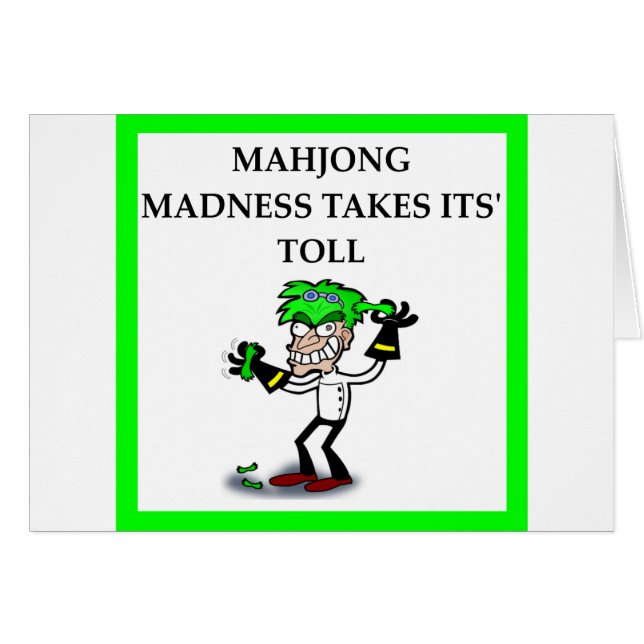 MAHJONG HÄLSNINGSKORT (Framsidan Horizontal)