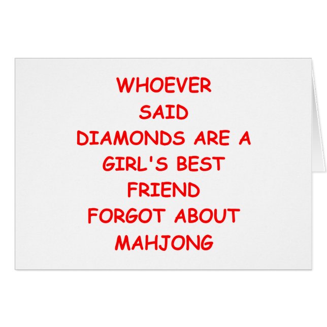 mahjong hälsningskort (Framsidan Horizontal)