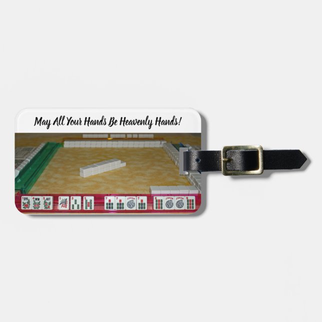 Mahjong Heavenly Hand Bagageetikett Bagagebricka (Horisontell Framsida)