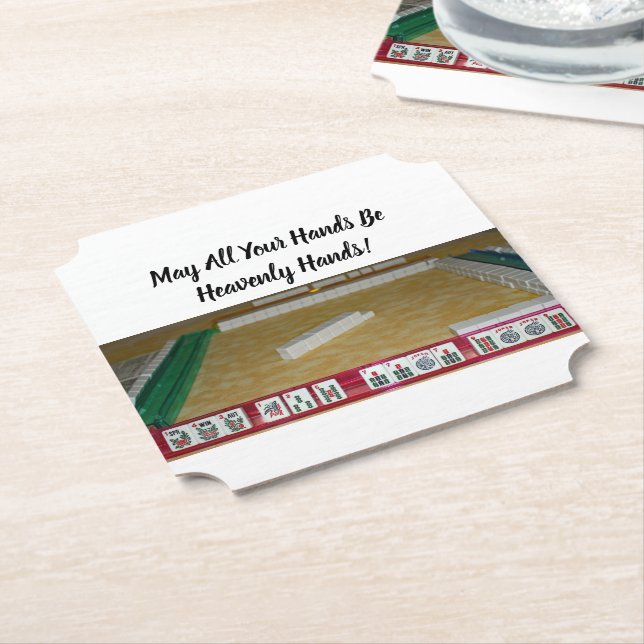 Mahjong Heavenly Hands Coaster Underlägg Papper (Vinklad)