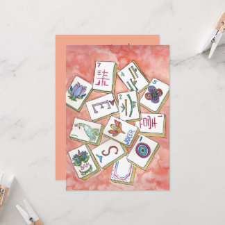 mahjong inbjudan kort