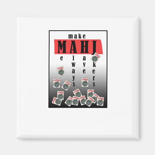 mahjong jokers logotyp magnet (Framsidan)