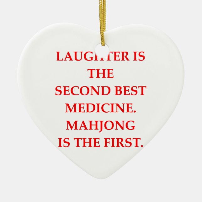 mahjong julgransprydnad keramik (Framsidan)