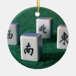 Mahjong Julgransprydnad Keramik