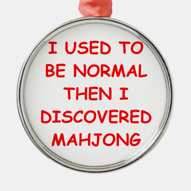 mahjong julgransprydnad metall (Framsidan)