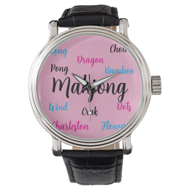 Mahjong-klocka Armbandsur (Framsida)