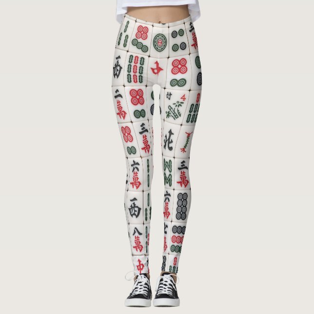 Mahjong-läggningar  leggings (Framsida)