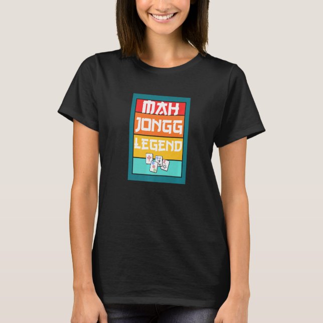 Mahjong Legend Tile Game Jokerstee T Shirt (Framsida)