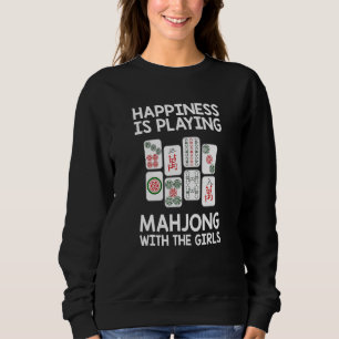 Mahjong-lyckan spelar Mahjong med flickan T Shirt