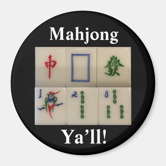 Mahjong Magnet roligt med bamboo-plattor (Framsidan)