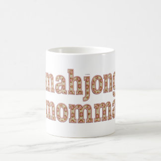 Mahjong Mamma Retro Varsity Mönster Present Kaffemugg