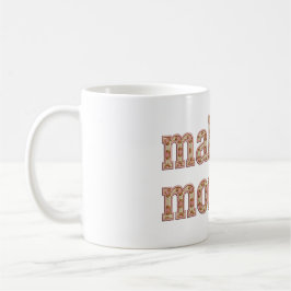 Mahjong Mamma Retro Varsity Mönster Present Kaffemugg
