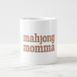 Mahjong Mamma Retro Varsity Mönsterpresent Jumbo Mugg