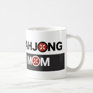 Mahjong mammanolla som byts ut med MJ-blommadesign Kaffemugg