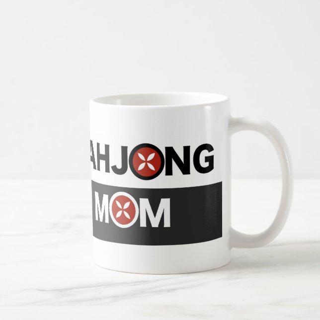 Mahjong mammanolla som byts ut med MJ-blommadesign Kaffemugg (Höger)