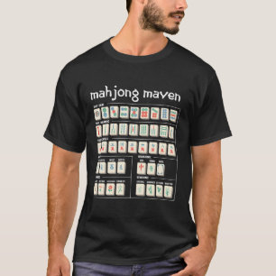 Mahjong Maven Mahjongg-spelarkort för kinesiska bi T Shirt