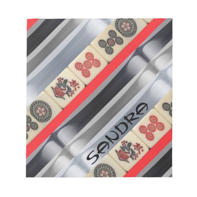 Mahjong monogrammed anteckningsblock (Framsida)
