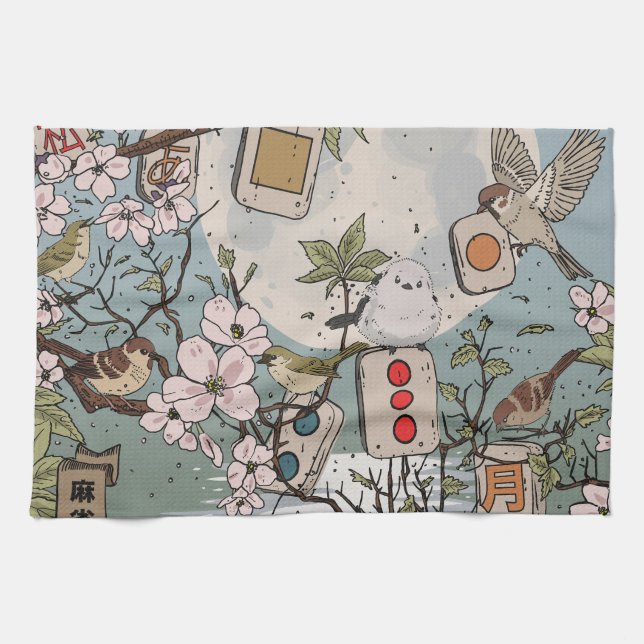 Mahjong Moonrise Kökshandduk (Horisontell)