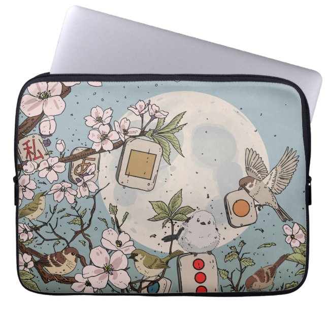 Mahjong Moonrise Laptop Fodral (Framsidan)