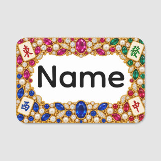 Mahjong Namn Märke Namnbricka