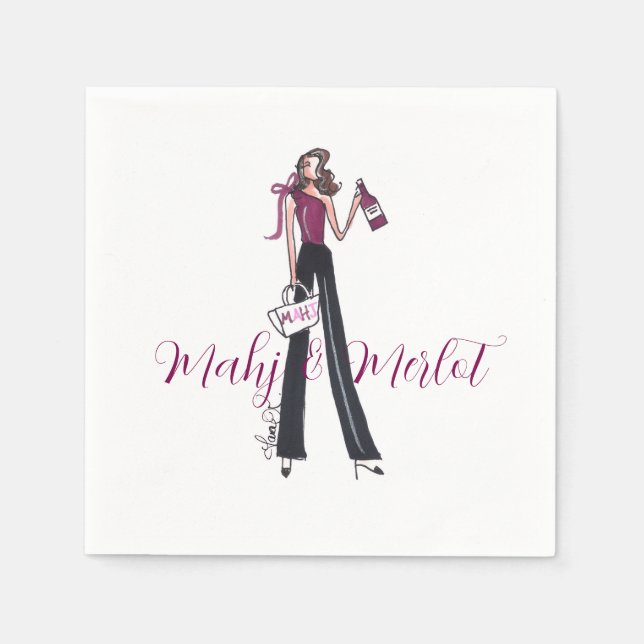 Mahjong napkins pappersservett (Framsidan)