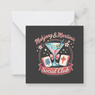 Mahjong och Martinis Socialklubb Anteckningskort