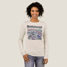 Mahjong-ord kvinnors långärmad t-shirt 