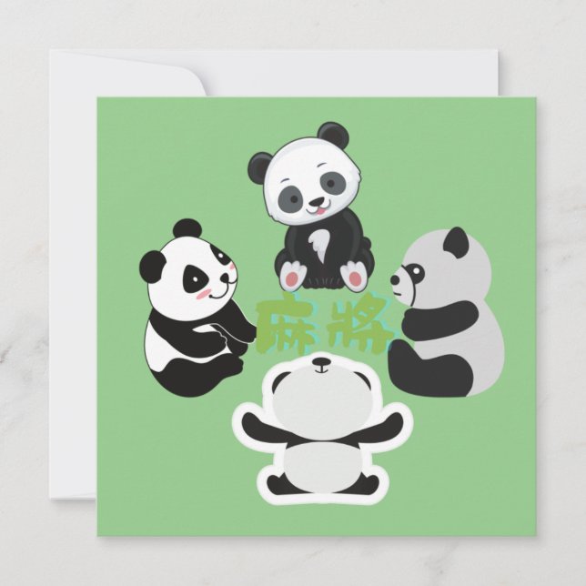 Mahjong Panda Cute Funny (Framsida)