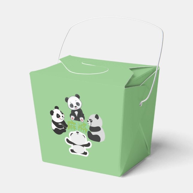 Mahjong Panda Cute Funny Favoritbox Presentaskar (Framsidan Sidan)