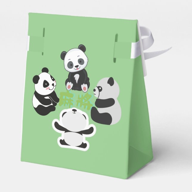 Mahjong Panda Cute Funny Presentaskar (Baksidan Sidan)