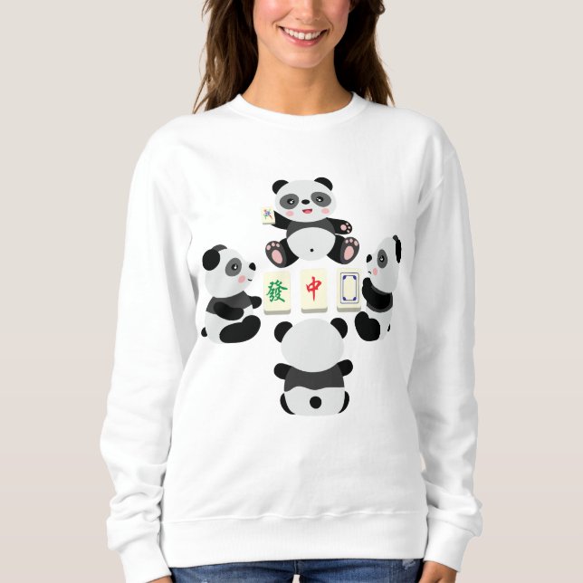 Mahjong Panda T Shirt (Framsida)
