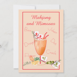 Mahjong Party Invitation Inbjudningar