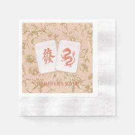 Mahjong Party Napkin, Toile Pappersservett