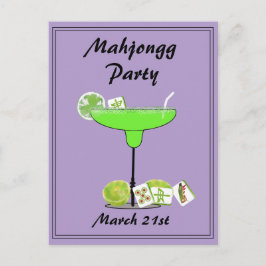 Mahjong Party Postcard-inbjudan Inbjudan Vykort