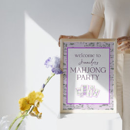 Mahjong Party Toile Välkomsttecken Poster
