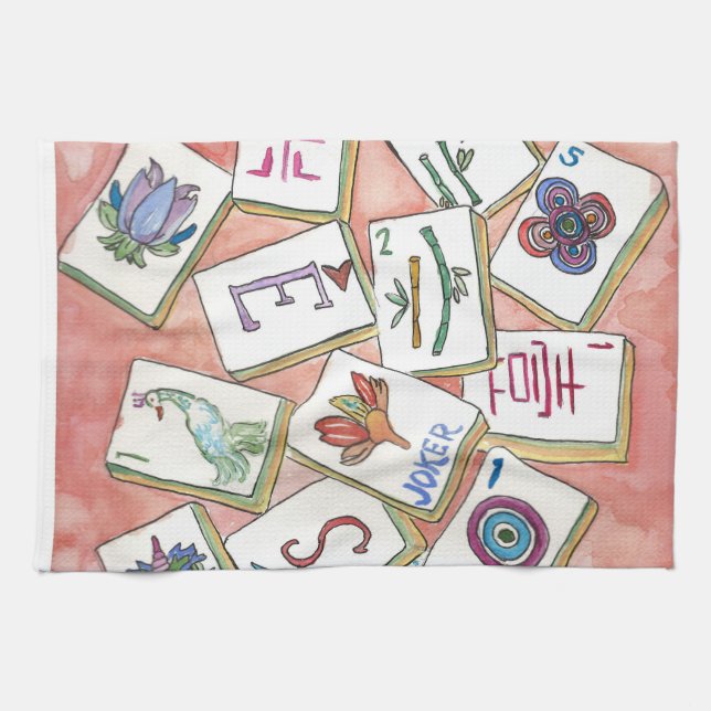Mahjong-persika Kökshandduk (Horisontell)