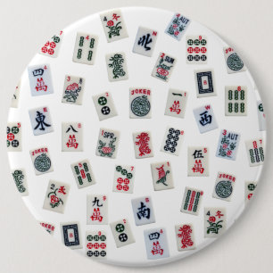 MahJong-plattor och symboler mönster Knapp